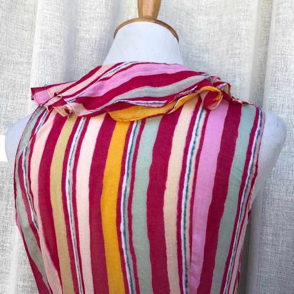 Lauren Ralph Lauren petite sleeveless colorful blouse - Picture 6 of 12